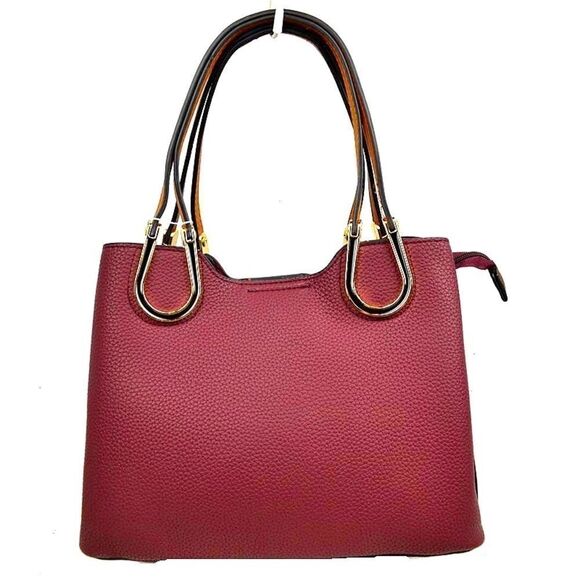 Pebble Textured & Horse Shoe Detail Tote - Picture 1 of 5